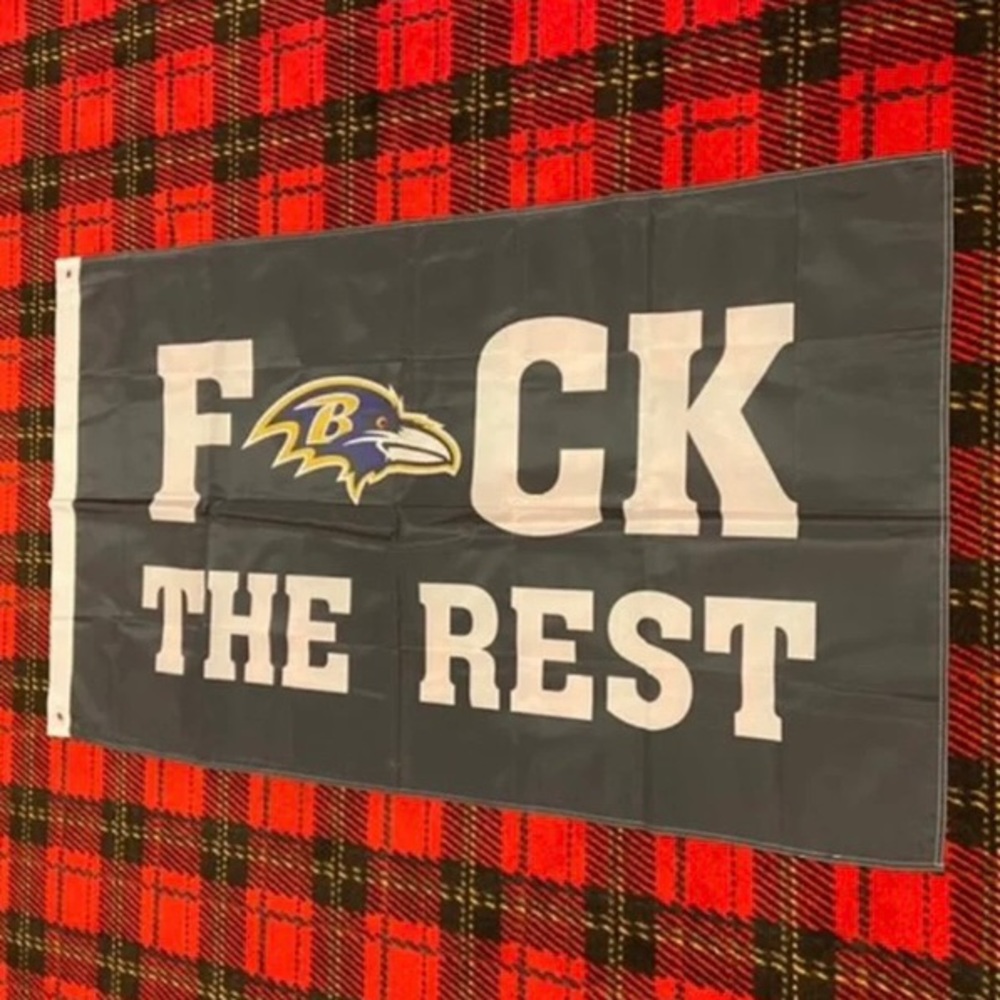 Brand new Baltimore Ravens banner flag